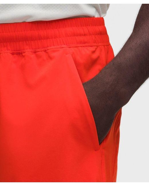 lululemon athletica Red – Pace Breaker Linerless Shorts – 7" – – Size Large for men
