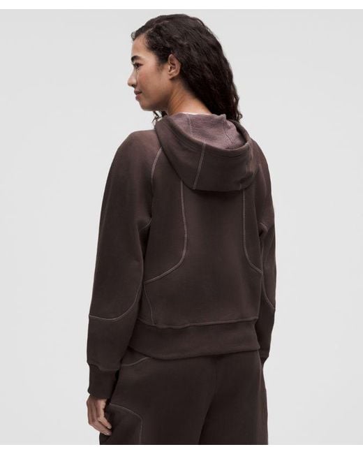 lululemon athletica Brown – Faded French Terry Full-Zip Hoodie Slnsh Collection – – Size Large