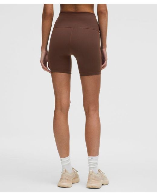 lululemon athletica Brown Wunder Train High-Rise Short 6"