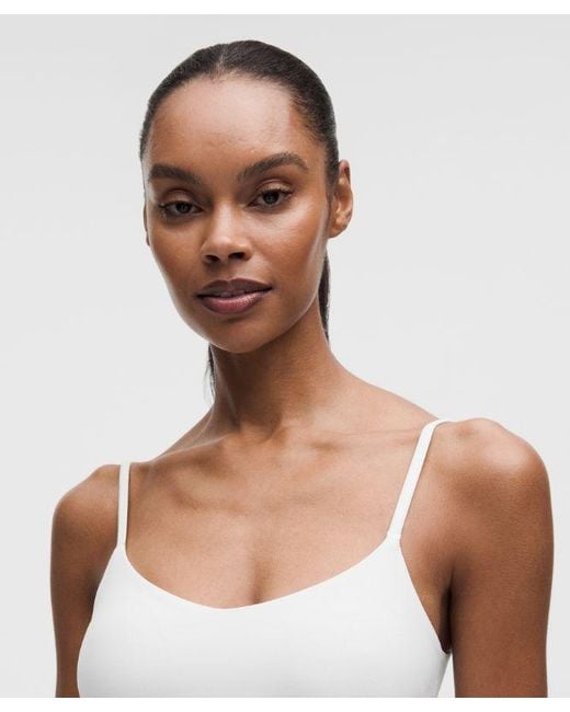 lululemon athletica White – Bend This Cami Spaghetti-Strap Sports Bra Light Support, A–C Cups – – Size Large/Xl