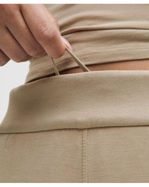 lululemon athletica Natural Softstreme High-Rise Wide-Leg Cropped Pant