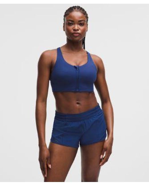 lululemon athletica Blue – Energy Zip-Front Sports Bra High-Support, B–G Cups – – Size 6