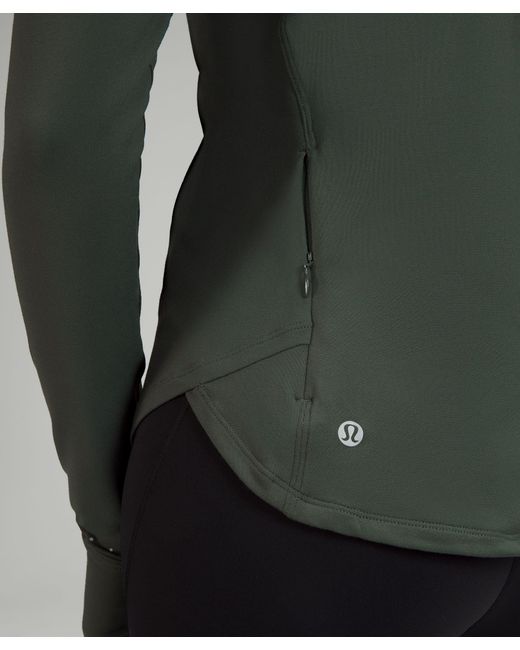 lululemon athletica Green Rulu Running Mockneck Long-Sleeve Shirt