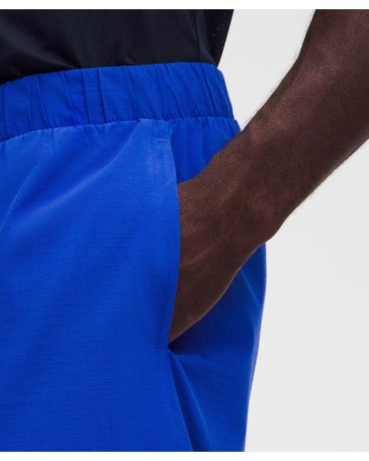 lululemon athletica Blue – Mile Maker Lined Shorts – 6" – – Size Large for men