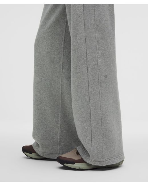 lululemon athletica Gray Scuba Mid-Rise Wide-Leg Pant