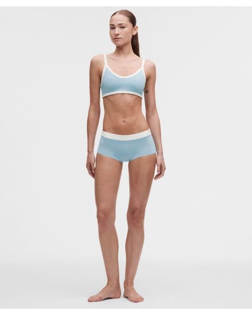 lululemon athletica Blue – Underease Mid-Rise Ruched Boyshort Underwear – /Pastel – Size Large