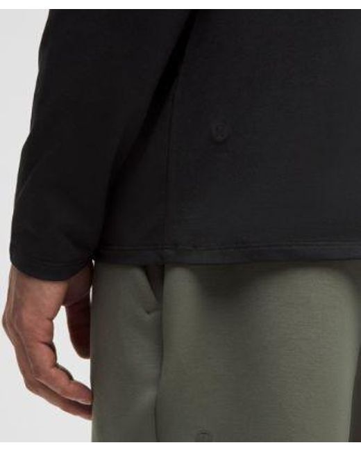 lululemon athletica Black Organic Cotton Classic-Fit Long-Sleeve Shirt for men