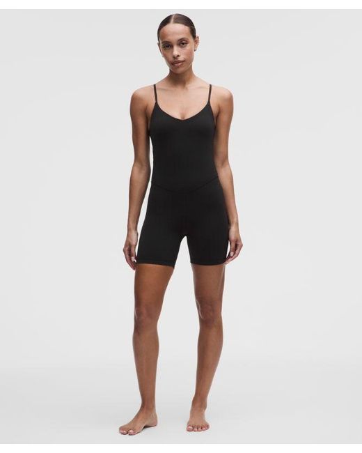 lululemon athletica Black Align Cami Bodysuit 6"