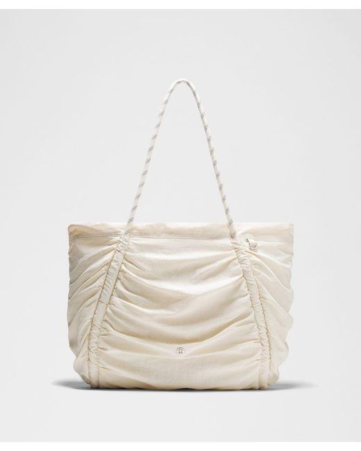 lululemon athletica White Ruched Tote Bag 24L