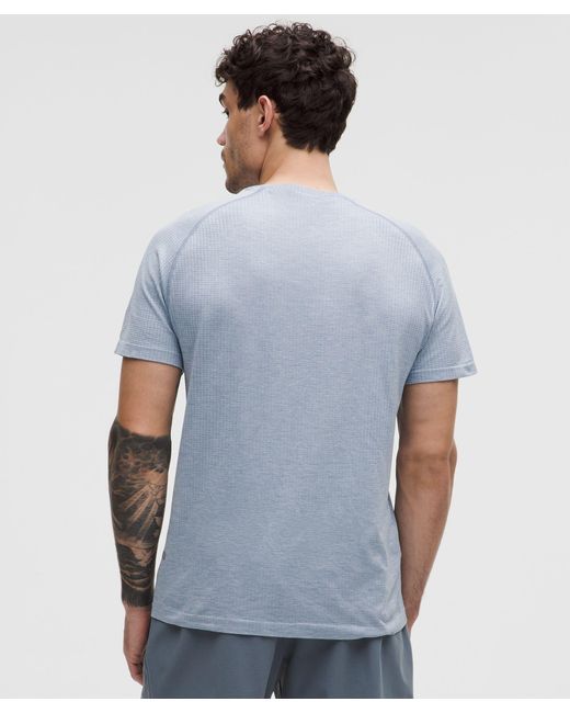 lululemon athletica Blue Metal Vent Tech Short-Sleeve Shirt for men