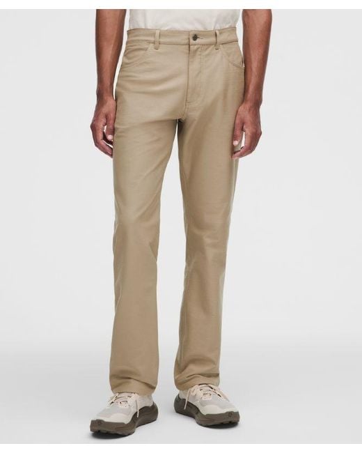 lululemon athletica Natural – Easyfive Classic-Straight Trousers 34L – Color Khaki – Size 12 for men