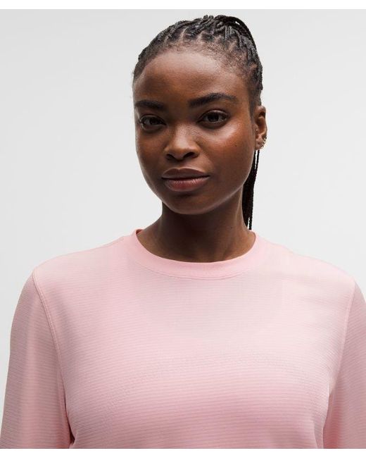 lululemon athletica Pink – Swiftly Relaxed Long-Sleeve Shirt Hip Length Fit – – Size 14