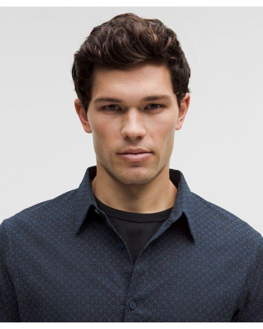 lululemon athletica Blue Airing Easy Short-Sleeve Shirt for men