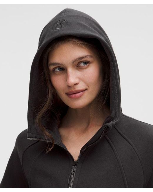 lululemon athletica Black – Scuba Oversized Full-Zip Hoodie Plush – – Size Medium/Large