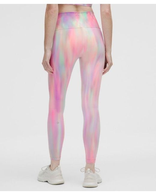 lululemon athletica Pink Wunder Train High Rise Tight
