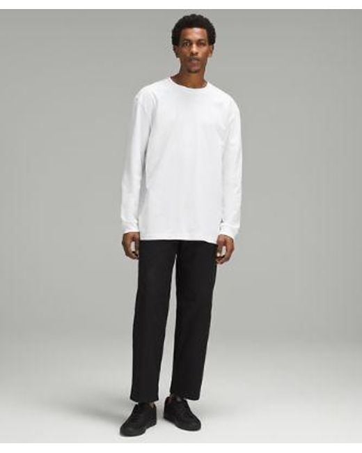 lululemon athletica White – Heavyweight Jersey Long-Sleeve Shirt – – for men