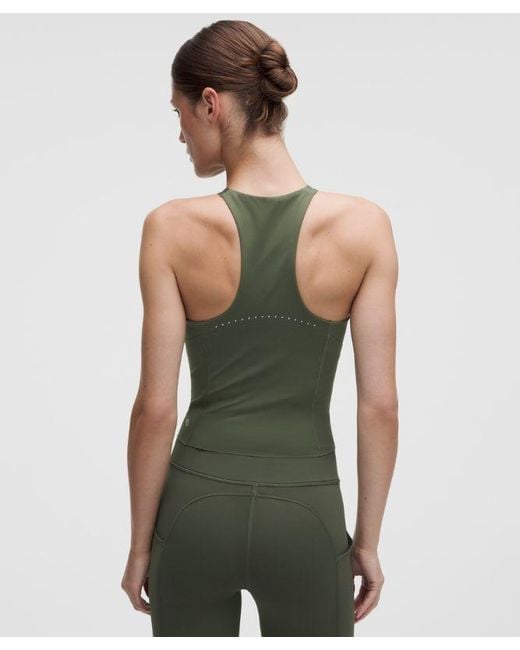 lululemon athletica Green – Fast And Free Tank Top Medium Support, B/C Cup – – Size 4