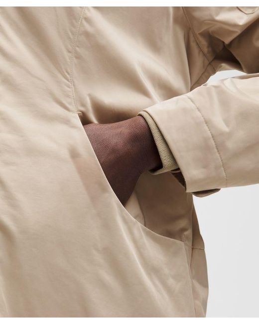lululemon athletica Natural Taffeta Removable-Hood Long Jacket