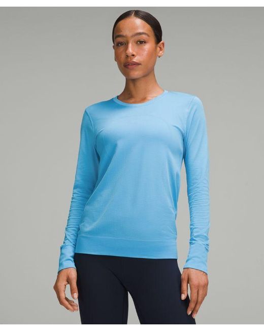 lululemon athletica Blue Swiftly Relaxed Long-Sleeve Shirt Hip Length