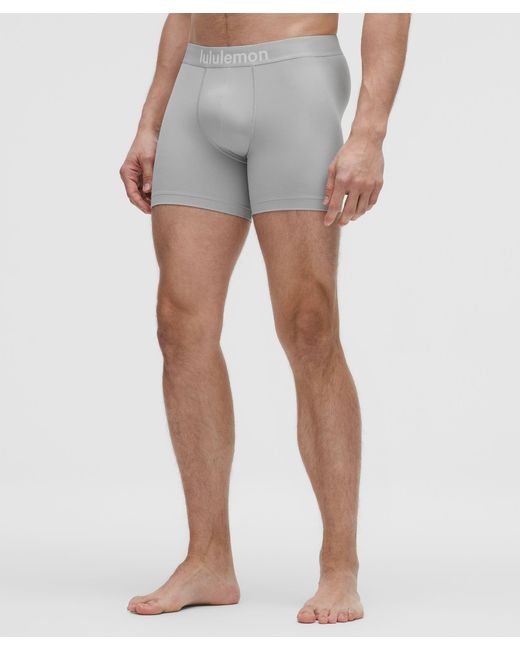lululemon athletica Gray Soft Stretch Active Boxer Briefs 5" for men