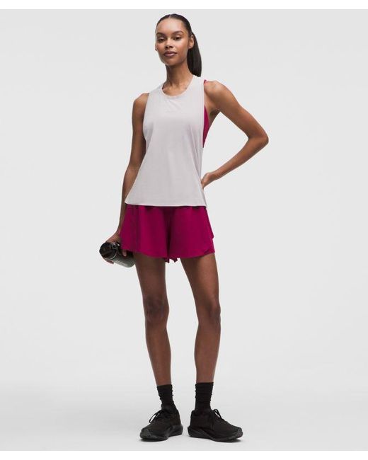 lululemon athletica Red Shake It Out High-Rise Running Short 4"