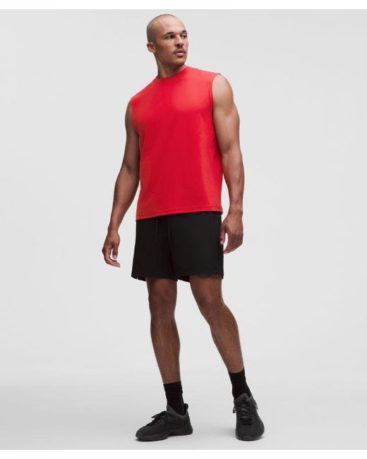 lululemon athletica Red – Easyset Training Sleeveless Shirt – /Neon – Size Large for men
