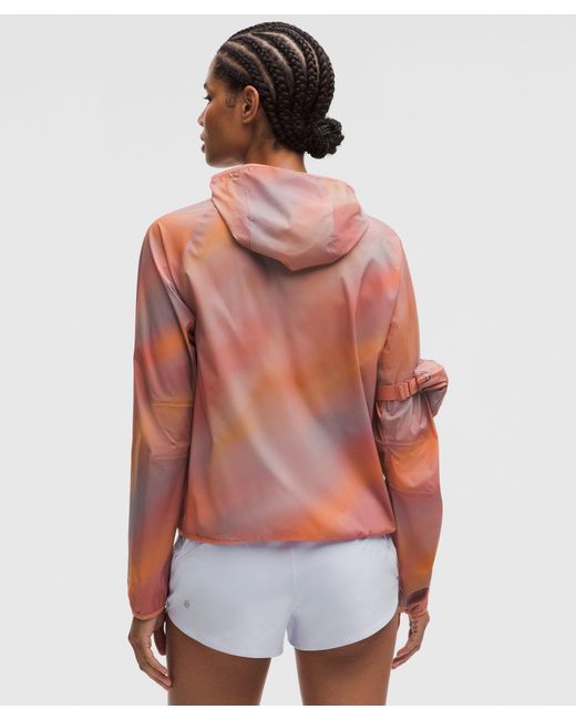 lululemon athletica Red Packable Trail Running Jacket