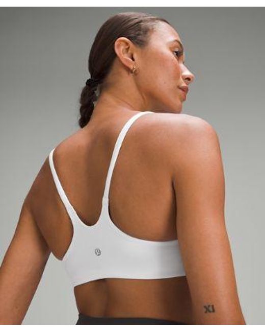 lululemon athletica Gray Wunder Train Strappy Racer Bra Light Support, A/b Cup