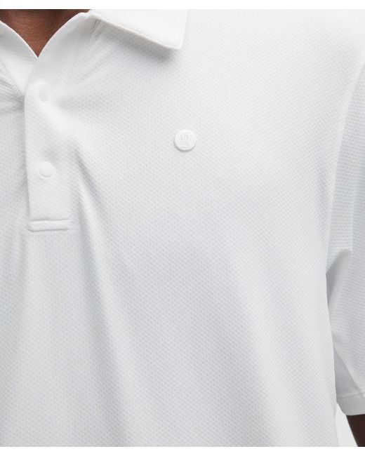 lululemon athletica Logo Sport Polo Short-sleeve - Color White - Size L for men