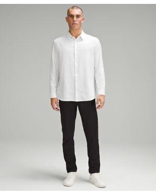 lululemon athletica New Venture Classic-fit Long-sleeve Shirt - Color White - Size L for men