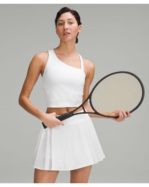 lululemon athletica Everlux Asymmetrical Tennis Tank Top - Color White - Size 0
