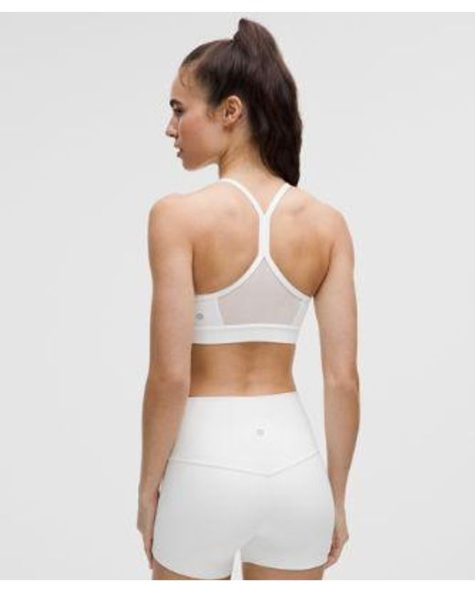 lululemon athletica White – Flow Y Mid-Support Sports Bra B/C Cup – – Size 14