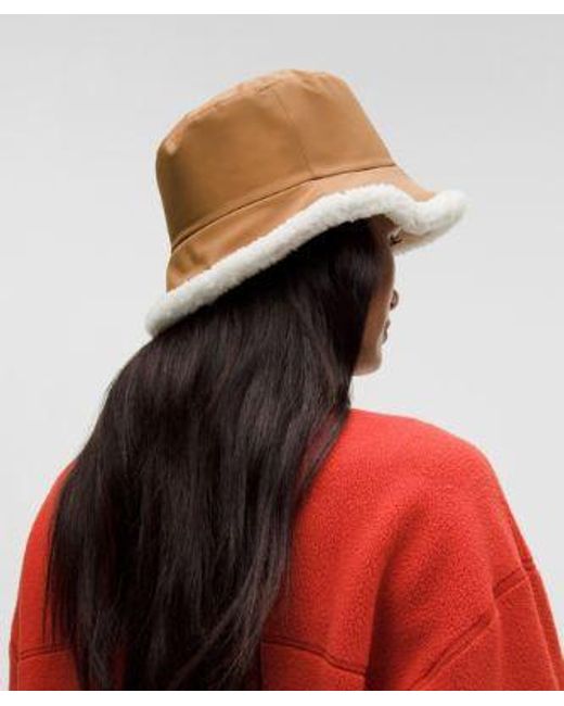 lululemon athletica Brown – Boucle Fleece Reversible Bucket Hat – – Size Large/Xl