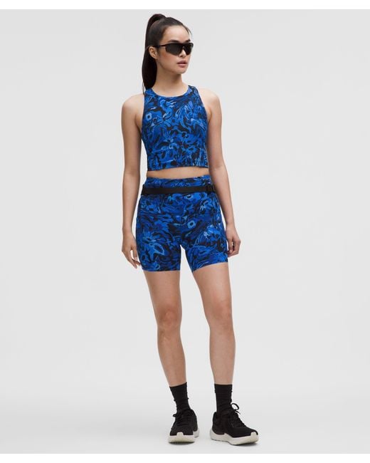 lululemon athletica Blue Fast And Free High-Rise Short 6"