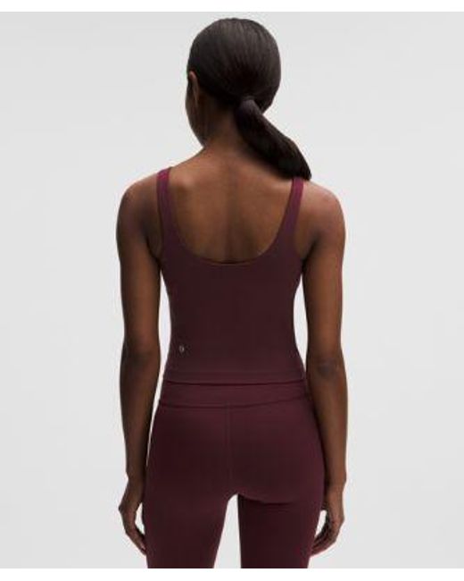 lululemon athletica Red – Glow Up Tank Top Medium Support, B/C Cup – Color Burgundy/ – Size 4