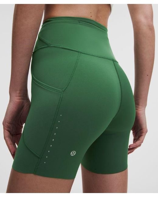 lululemon athletica Green Fast And Free High-Rise Short 6"