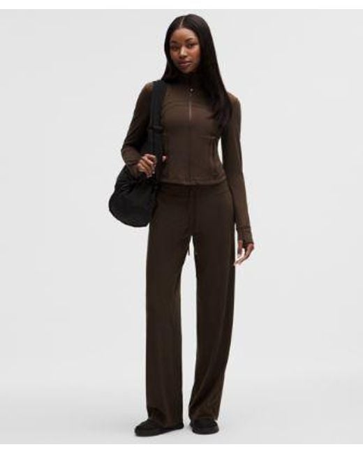 lululemon athletica Black Groove Wide-Leg High-Rise Pant