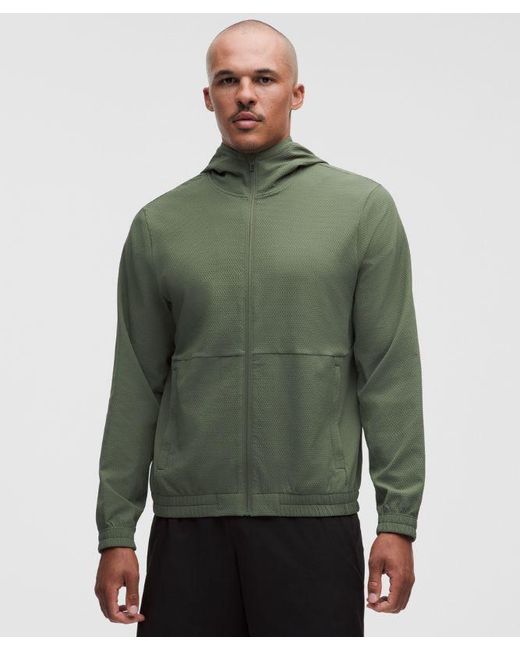 lululemon athletica Green – License To Train Textured Full Zip Jacket – – Size Large for men