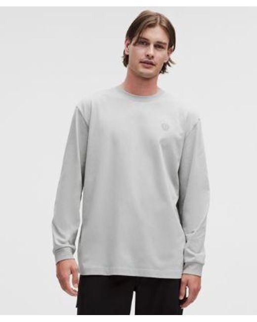 lululemon athletica Gray – Heavyweight -Jersey Long-Sleeve Shirt London – – Size Small for men