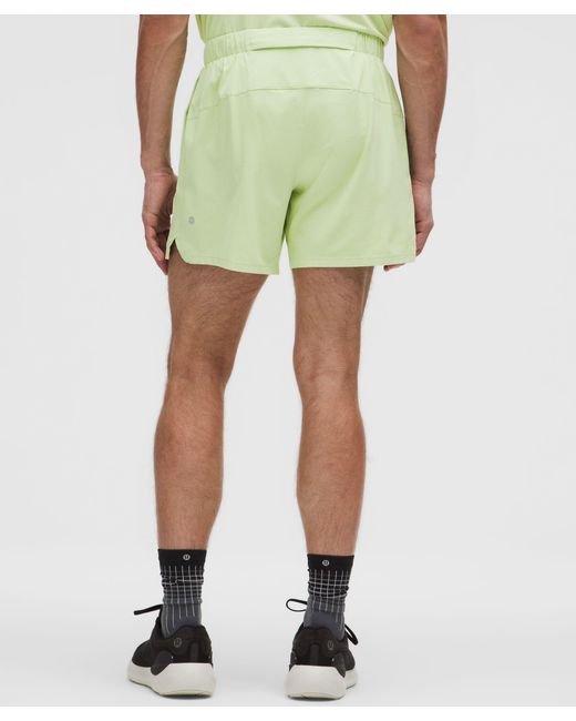 lululemon athletica Green Mile Maker Run Crew Ripstop Linerless Short 6" for men