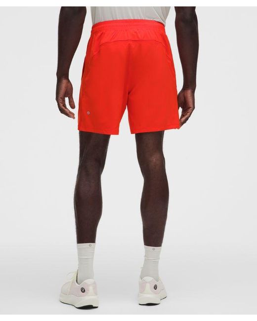 lululemon athletica Red – Pace Breaker Linerless Shorts – 7" – – Size Large for men