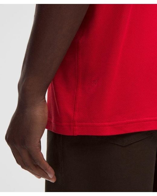 lululemon athletica Red – -Knit Jersey Short-Sleeve Shirt – /Neon – Size Large for men