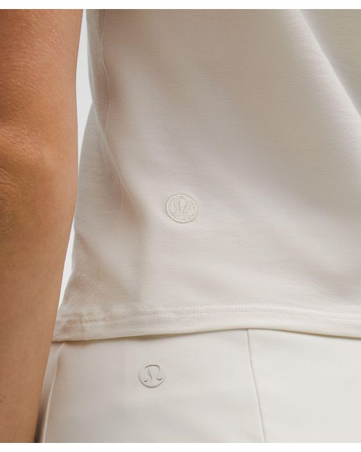 lululemon athletica White Organic Cotton Ringer Baby Tee