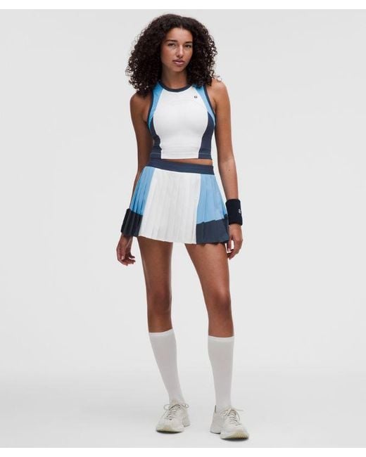 lululemon athletica Blue – Court Champ High-Neck Tennis Tank Top – – Size Medium