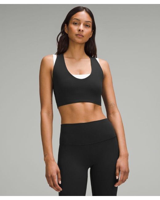 lululemon athletica Black Bend This Scoop And Cross Bra
