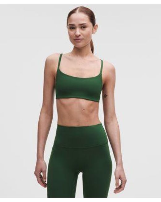 lululemon athletica Green – Wunder Train Strappy Racer Sports Bra Light Support, A/B Cup – – Size 14