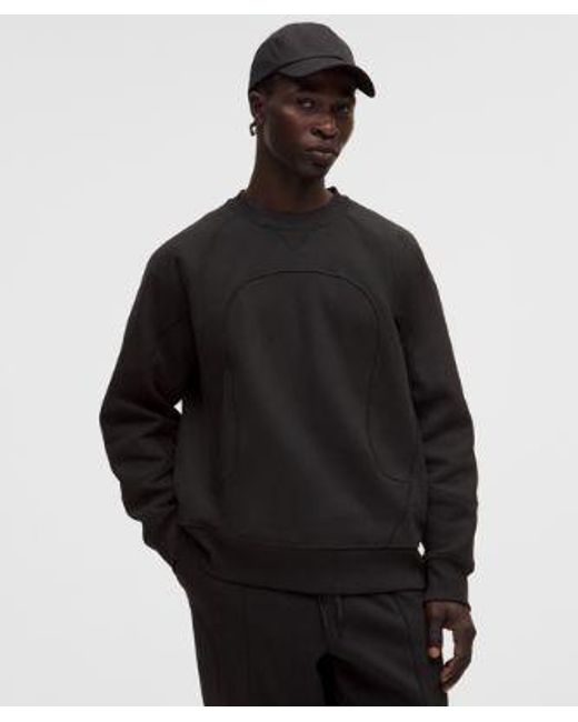 lululemon athletica Black – Cotton Fleece Oversized Crew Sweatshirt Slnsh Collection – – Size Large for men