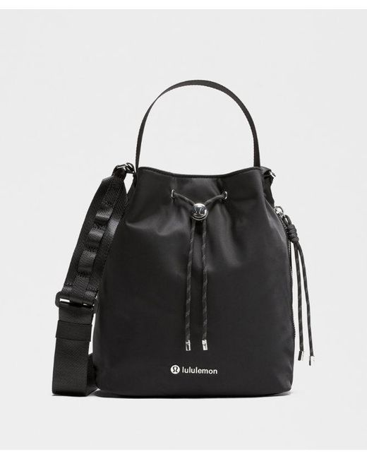 lululemon athletica Black Drawstring Bucket Crossbody Bag 5L
