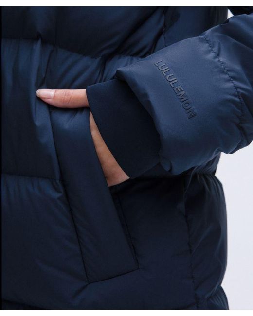 lululemon athletica Blue Wunder Puff 600-Down-Fill Long Jacket