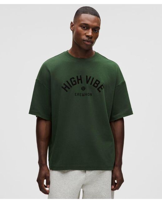 lululemon athletica Green – Stretch Oversized T-Shirt High Vibe Erewhon – Cotton-Blend – – Size 6 for men